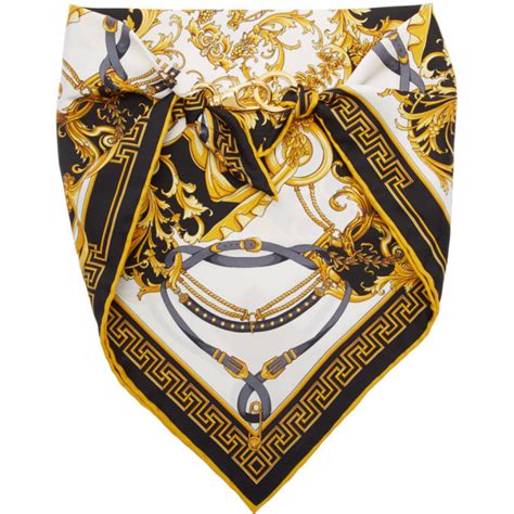 versace bandana print shirt|Versace scarf wool.